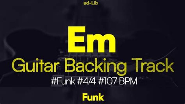 Em - Funk Guitar Backing Track | 110 BPM Melodic Ballad - Up Tempo Uptown Funk Blues in Assorted Keys (110bpm)