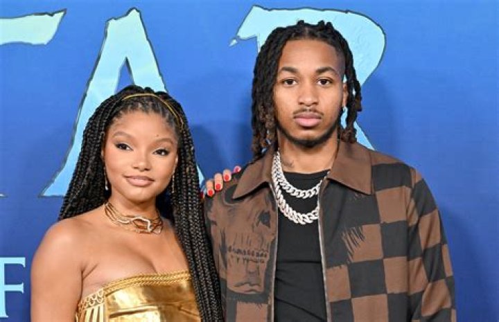 Halle Bailey and DDG at the Dolce & Gabbana fashion show during the Milan Fashion Week Womenswear Spring/Summer 2024 on Sept. 23, 2023