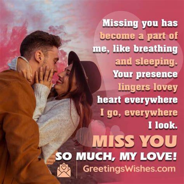 I miss you so much letters