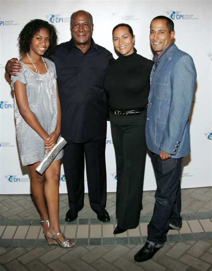 John Amos with his children John Amos with his children