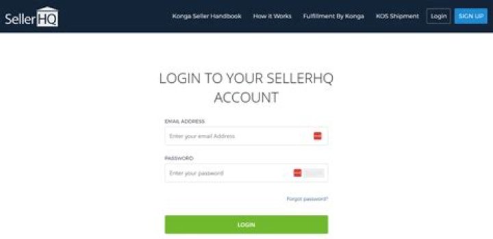 Konga seller registration page Konga seller registration page