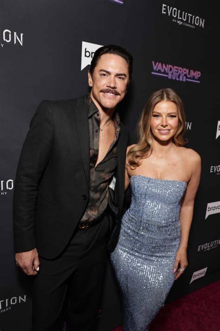 (L-R): Ariana Madix, Tom Sandoval, and Raquel Leviss at an event