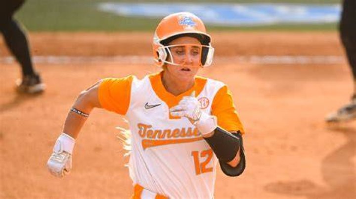 Mackenzie Donihoo playing softball for Tennessee
